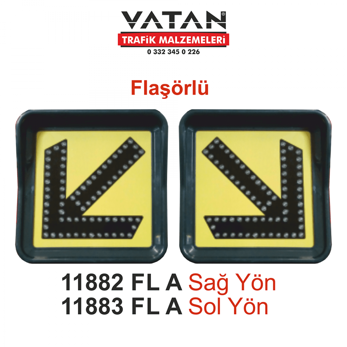 AC LED'Lİ FLAŞÖR LAMBA 11882 FL A - 11883 FL A